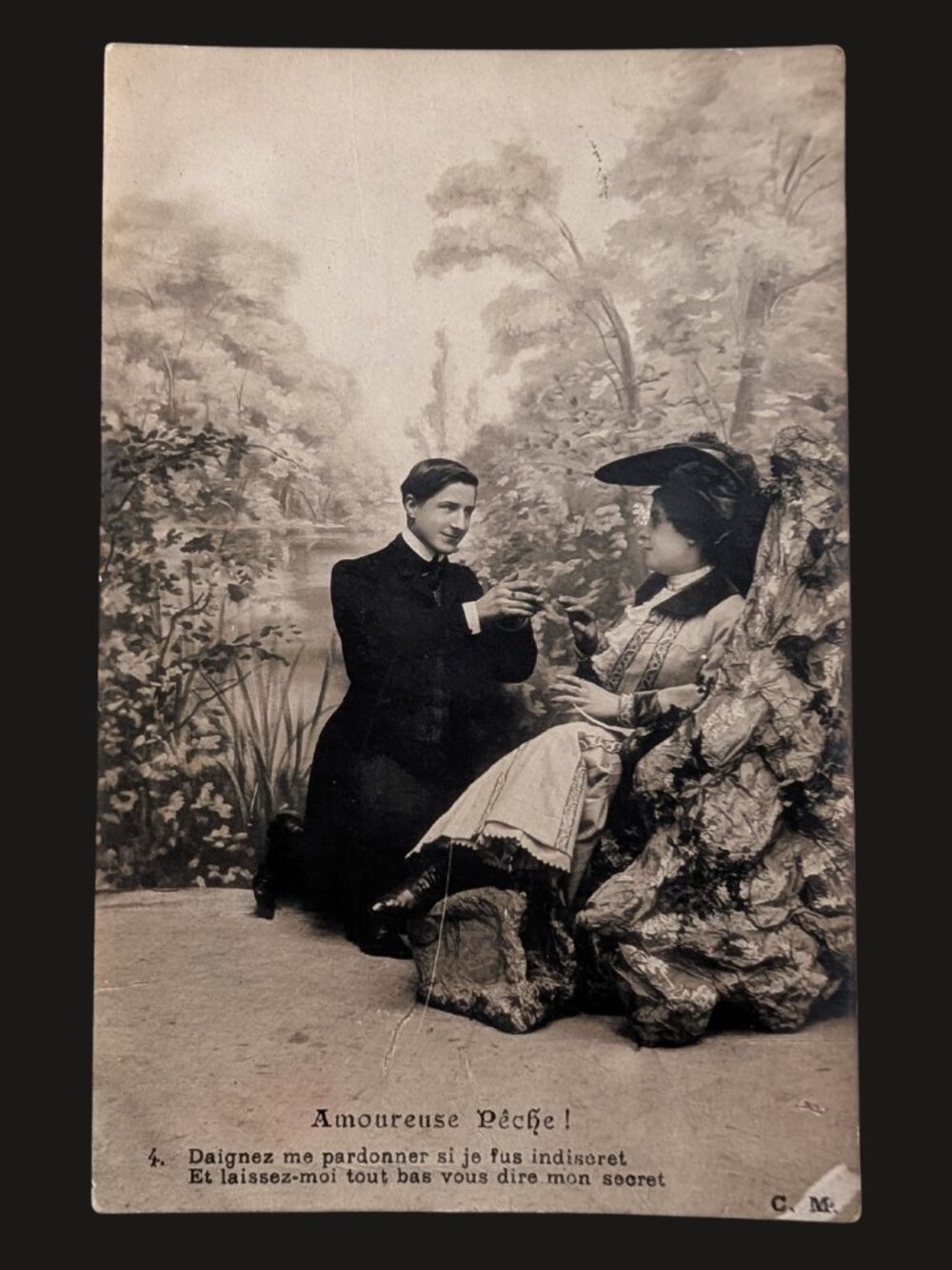 POSTCARD SALE 10/$20 Postmarked French Romantic Photo Postcard Ephemera
